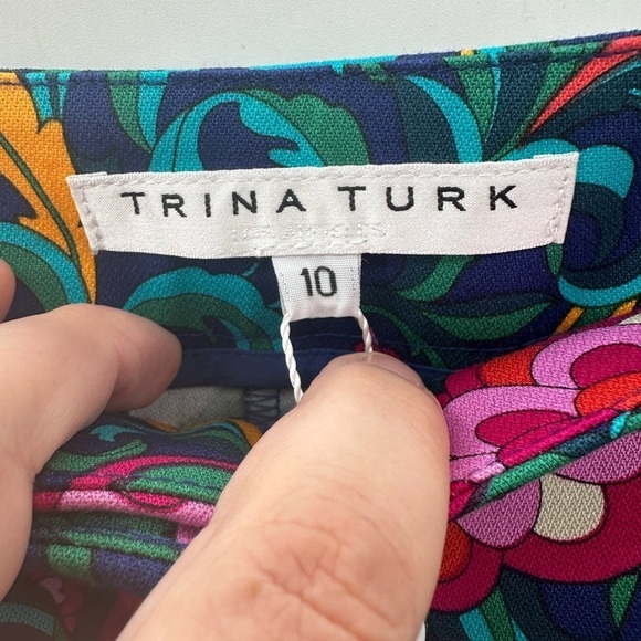 TRINA TURK DANNO bright colorful whimsical boho shabby chic floral woman pant 10 - Picture 7 of 16